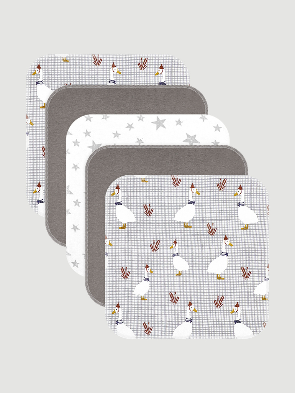 Набор платочков-слюнявчиков Mjölk Гуси