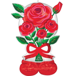 Шар Фольгированный Букет алое сияние сатин (Красный)