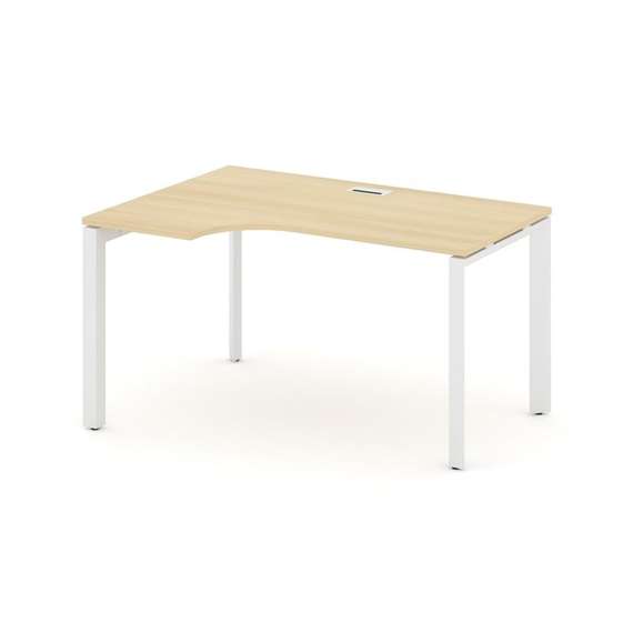 Style Project Стол рабочий эргономичный SN-59P.SPA-022(L) Акация Лорка/Металл Белый/Белый Заглушка 1