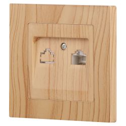 Розетка Intro Accent 6-303-11 информационная RJ45 IP20 СУ сосна