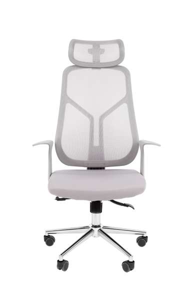 Офисное кресло Chairman CH588 с подголовником серый пластик, серый