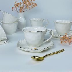 Lenardi 305-272 Чайный набор 12пр. 260мл ВАНЕССА ЗОЛОТО в под.уп.(х6)Фарфор