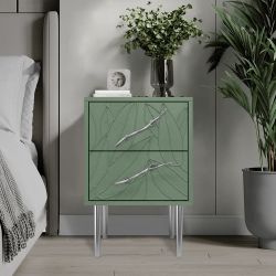 Тумба Арт Колор leaves Стайл Сильвер Зеленый нефрит