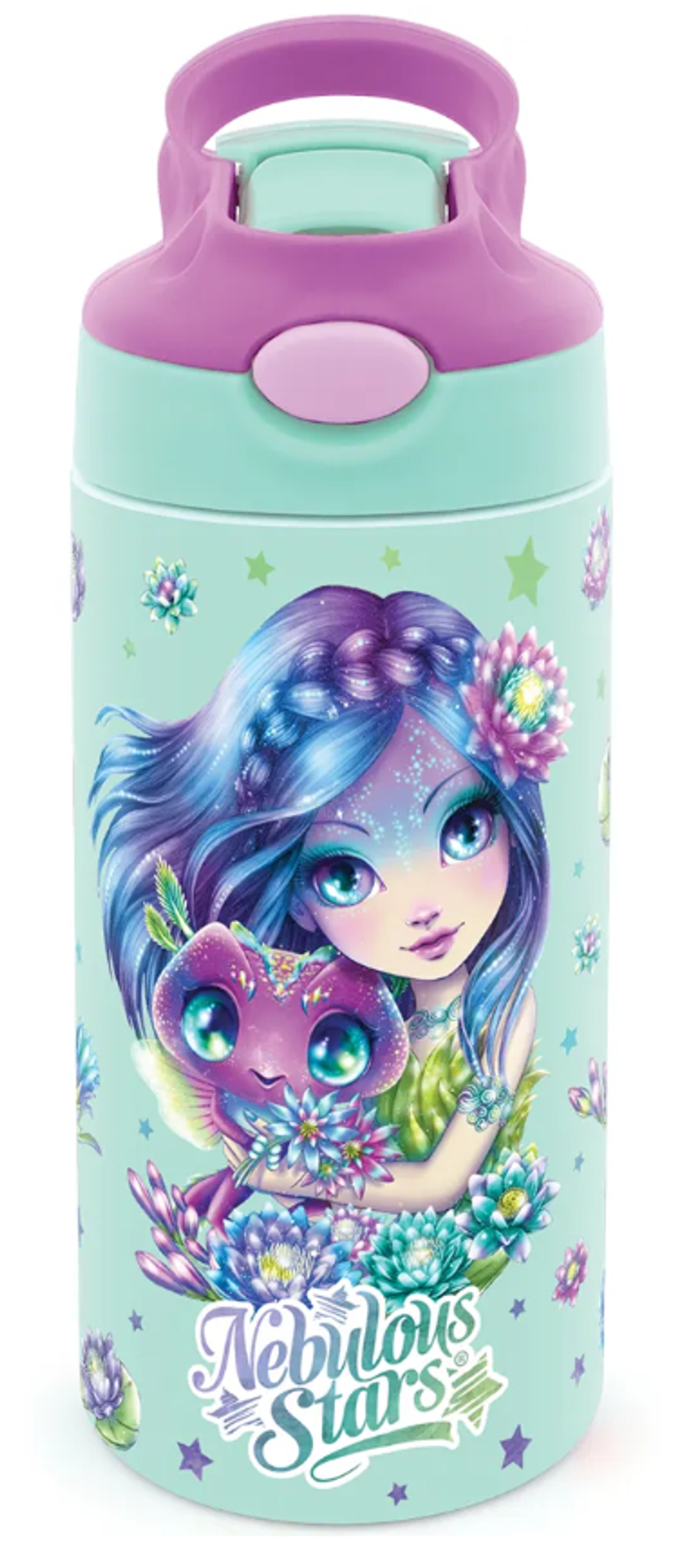 Детская бутылка спортивная для воды с дозатором сирия Nebulia серия "Nebulous Stars"