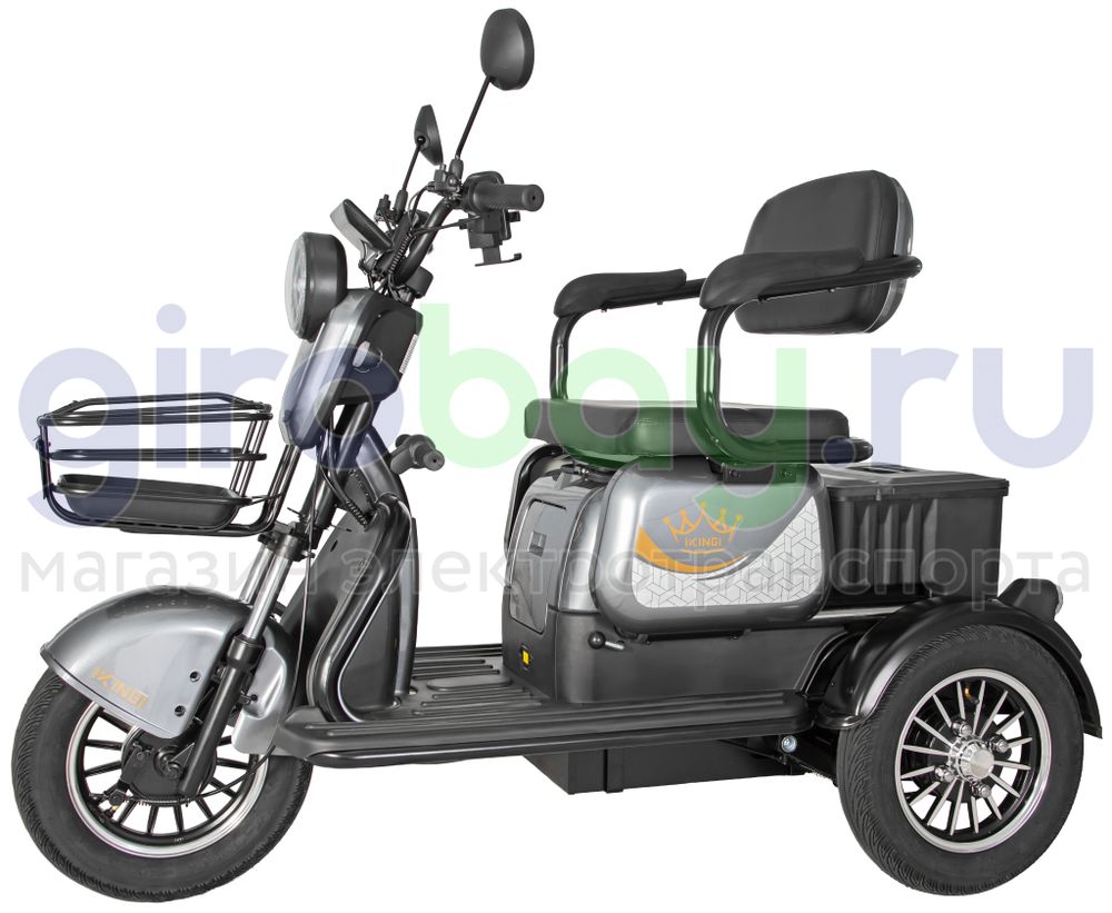 Электроскутер IKINGI SIBTRIKE 1000W (60V/25Ah) - Серый фото №3