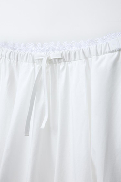 ZARA ЮБКА МИДИ С КРУЖЕВОМ, БЕЛЫЙ