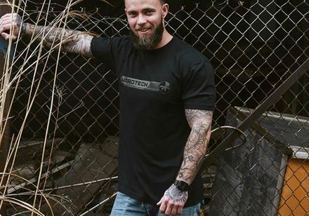 Футболка Microtech CORE TEE BLACK/GREEN размер M