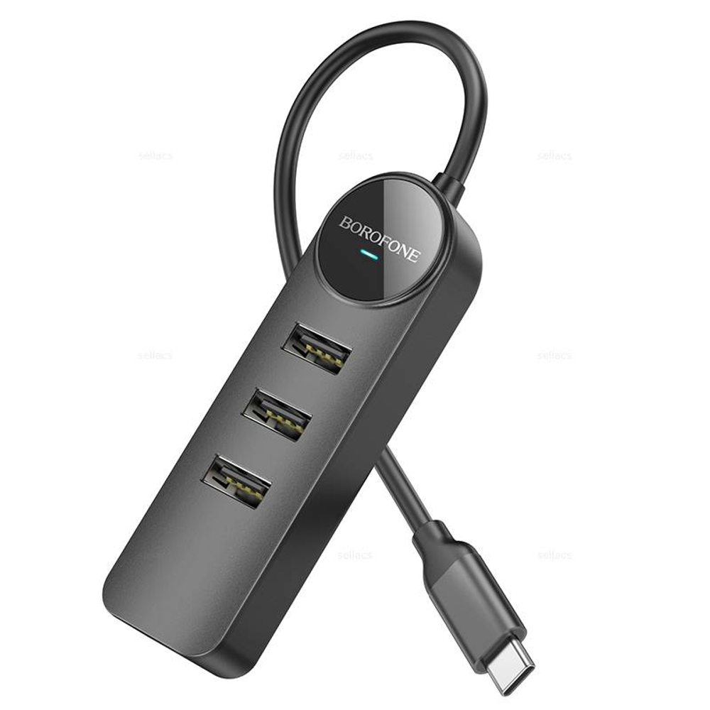 Адаптер Borofone DH5 4-в-1 (Type-C— USB2.0*4) (длина = 0,2 м)