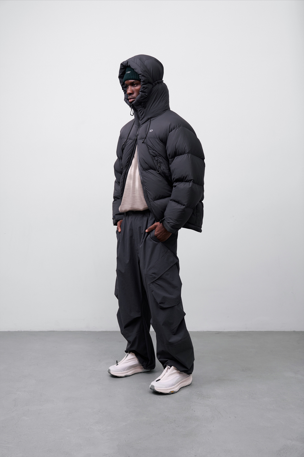 Куртка Nothomme Blue High Loft Mid Length Down Jacket "Dark Gray"