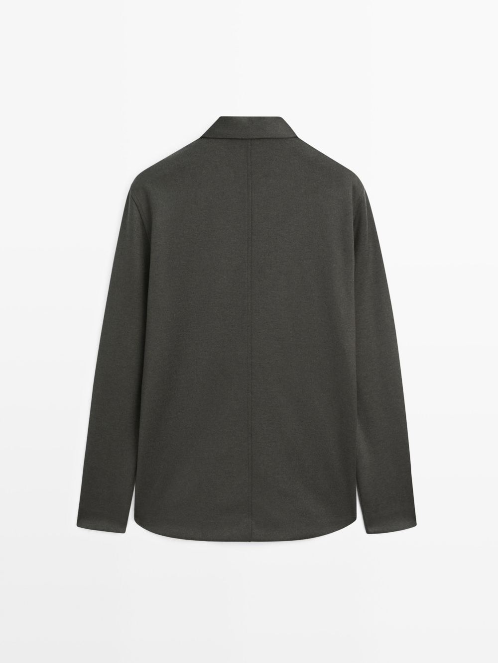 Massimo Dutti Куртка-рубашка с карманами на пуговицах, хаки