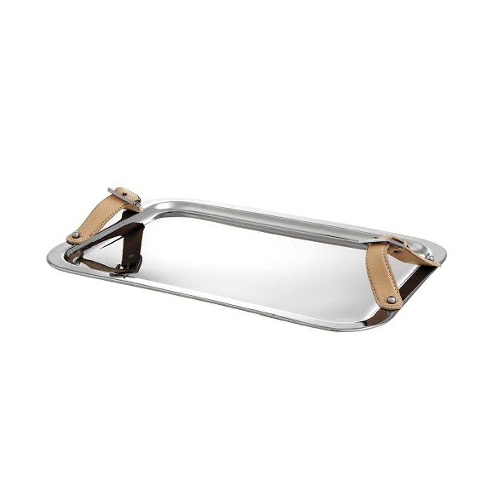 Поднос с кожаными ручками [Арт. 07250]