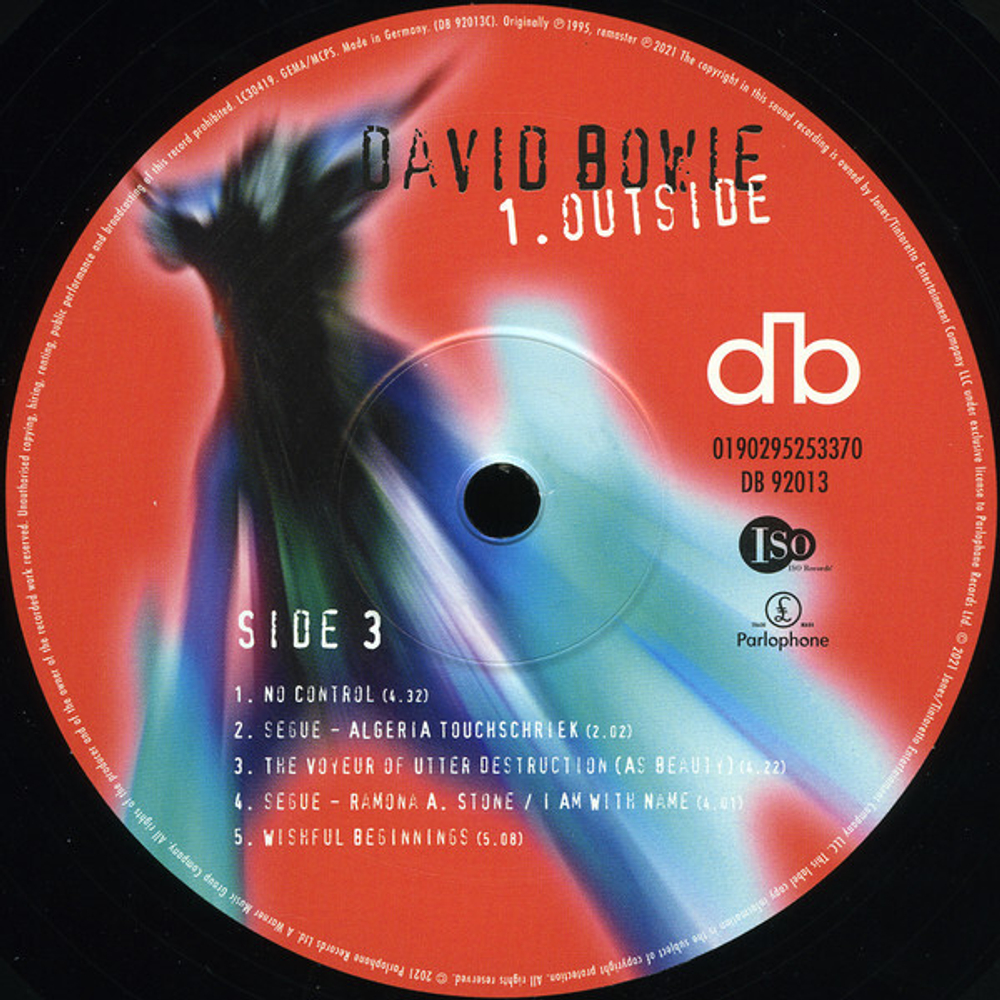 David Bowie / 1. Outside (The Nathan Adler Diaries: A Hyper Cycle)(2LP)