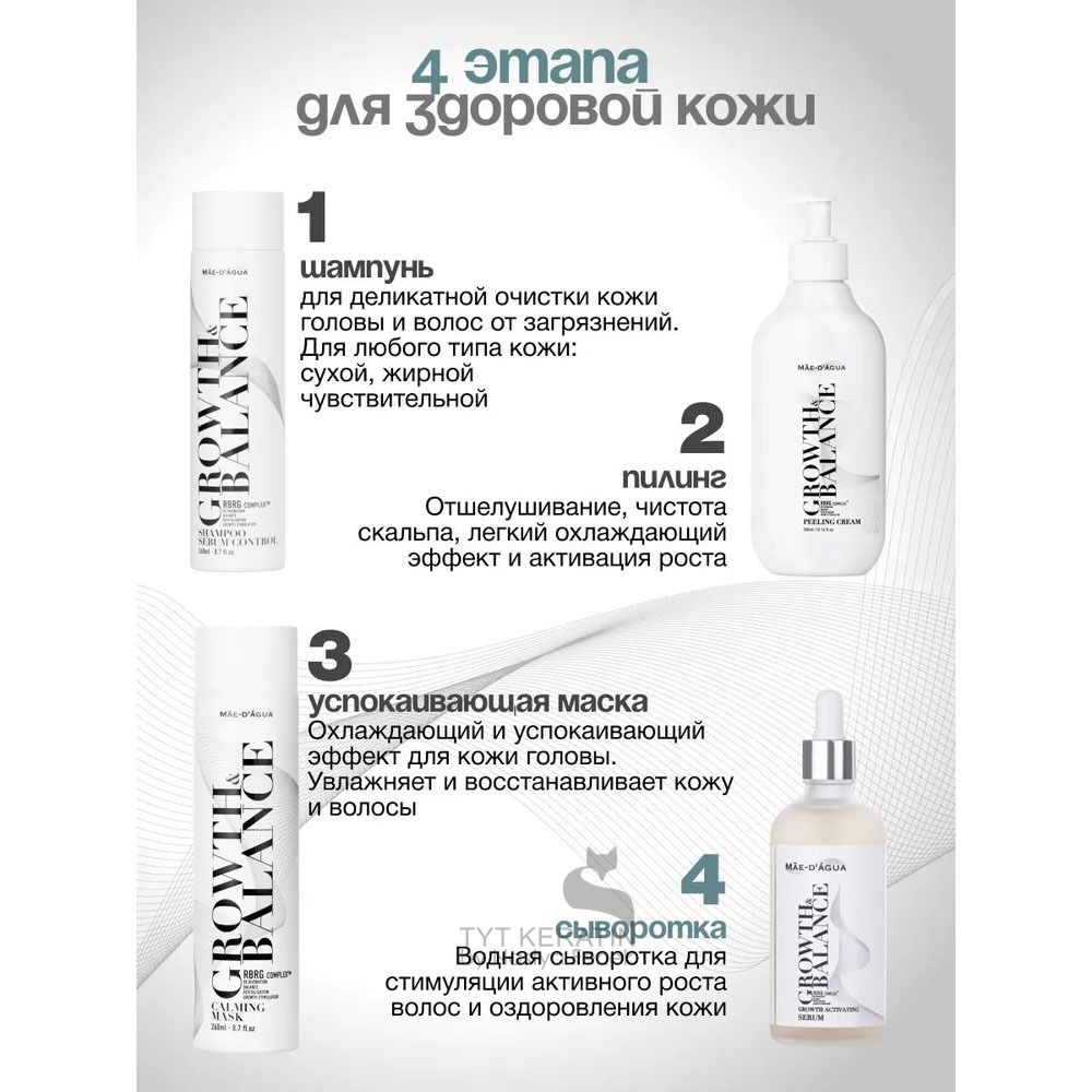 MAE D` AGUA Trihology Шампунь себорегулирующий SEBUM CONTROL SHAMPOO