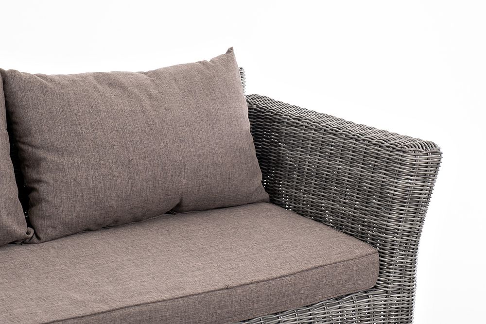 "Капучино Cингл" лаунж-зона из искусственного ротанга, цвет графит