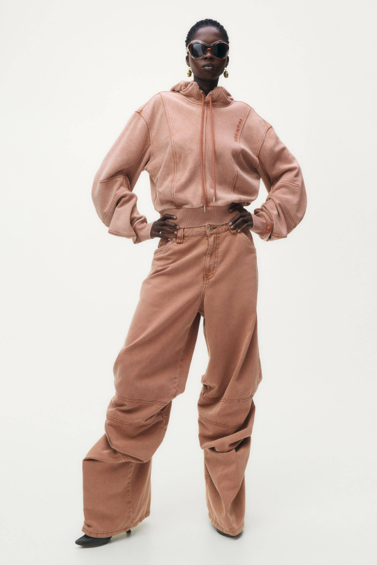 H&M - Glenn Martens Толстовка с капюшоном, розовый