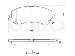 Колодки тормозные диск. передние UNIO BRP-20451