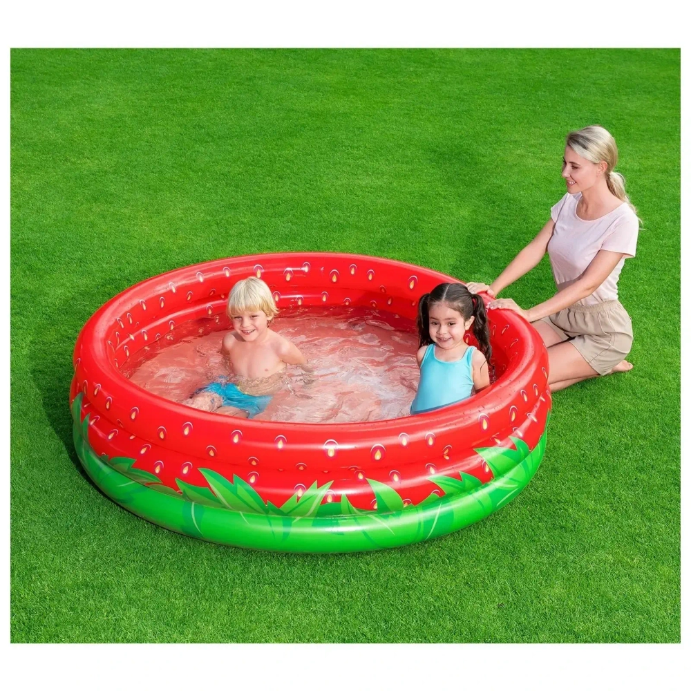 Бассейн надувной круглый 168*38 см Sweet Strawberry Bestway (51145)