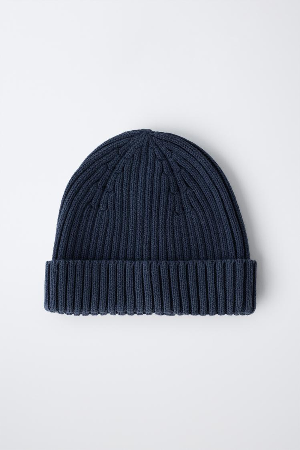 ZARA ШАПКА БИНИ С ЭФФЕКТОМ ВЫСТИРАННОСТИ, ЧЕРНИЛЬНО-СИНИЙ