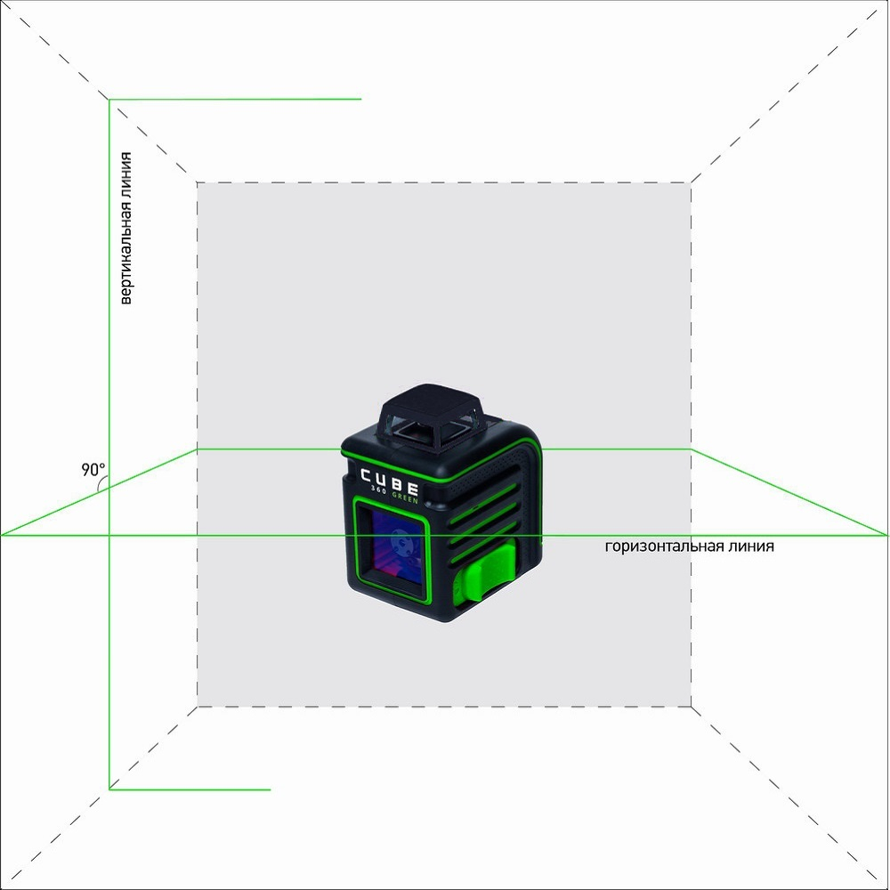 Лазерный уровень ADA CUBE 360 GREEN Professional Edition