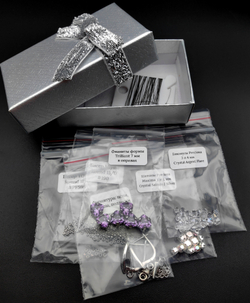 Набор для создания серег Triangle, Amethyst/Silver