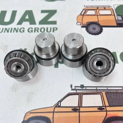 Комплект шкворней поворотного кулака УАЗ на подшипнике, мост Тимкен ("колхозный"), Редукторный (военный)