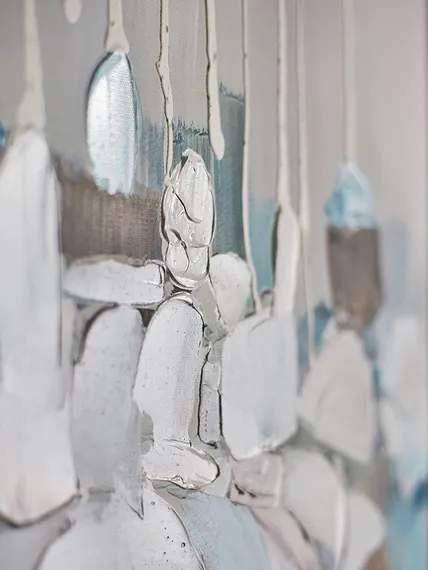 Панно декоративное fleur, 60х60 см, голубое