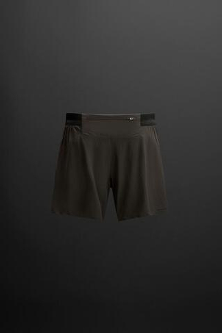 ZARA СПОРТИВНЫЕ ШОРТЫ В СТИЛЕ КОЛОР-БЛОК, КОРИЧНЕВЫЙ