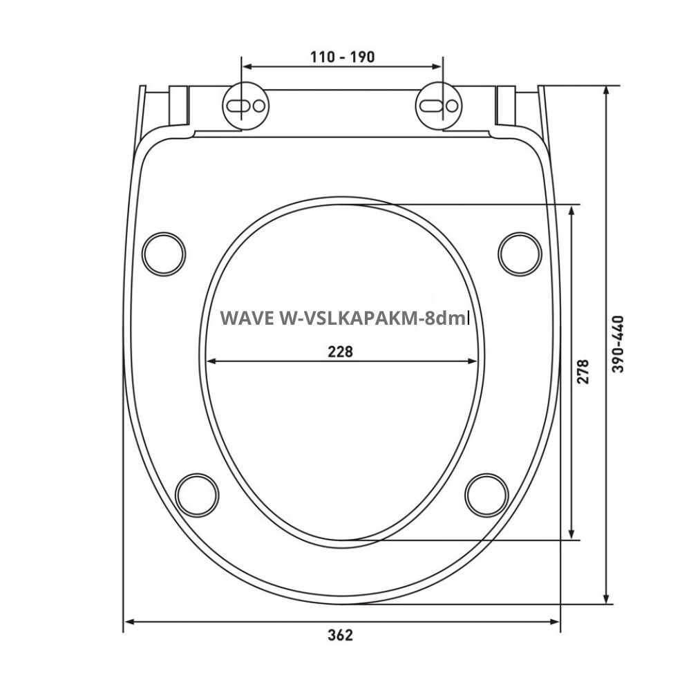 Сиденье д/унитаза  WAVE W-VSLKAPAKM-8dml дюр.slim,м/л,БЕЛЫЙглянец (Бриг,KOOB,Allegro,Cetus,Tavr) 17