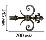 Наконечники кованые Шато Эльзас d20 мм (цвета белое золото, белое серебро, ваниль/золото, ваниль/медь, фисташковый/золото, коричневый/серебро, коричневый/медь, черный/золото/патина, черный/зеленый/золото, черный/золото, черный/зеленый, черный)