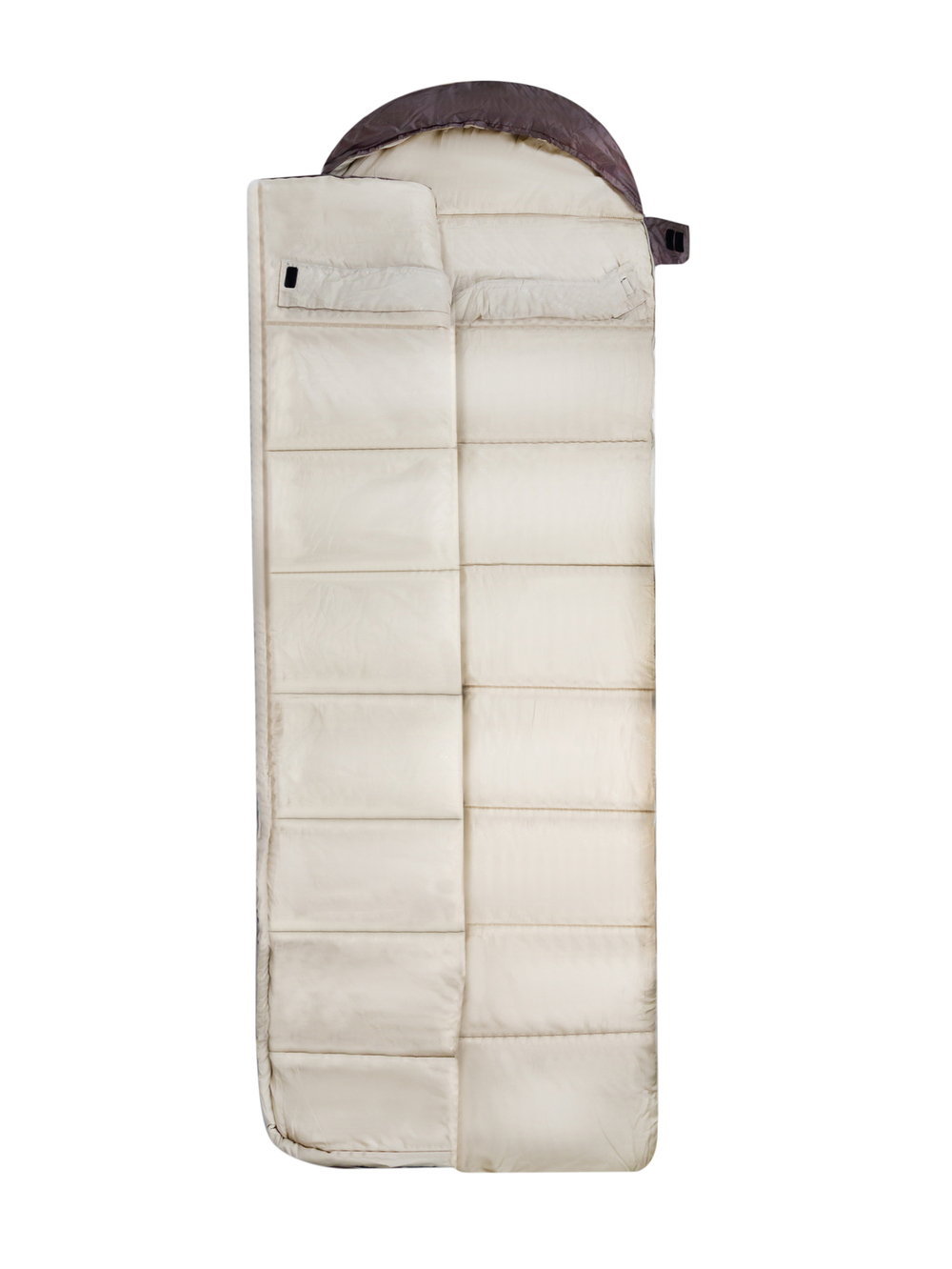 Спальный мешок Naturehike U250 с капюшоном, коричневый (NH20MSD07)