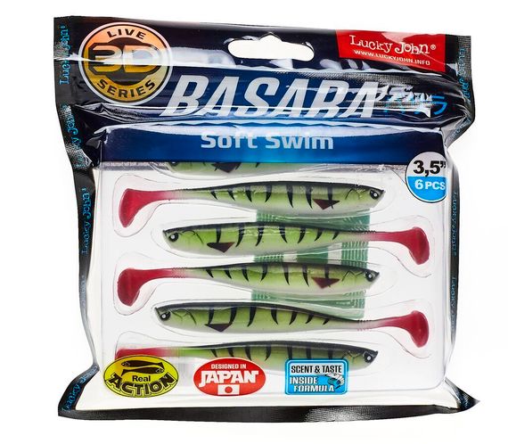 Виброхвосты LJ Pro Series 3D BASARA SOFT SWIM 08,89/PG10 6шт.