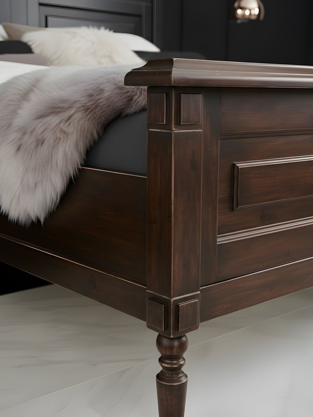 Кровать Джоли 180х200 из массива береза, коричневый