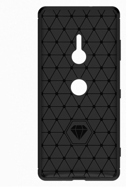 Чехол на Sony Xperia XZ3 цвет Black (черный), серия Carbon от Caseport