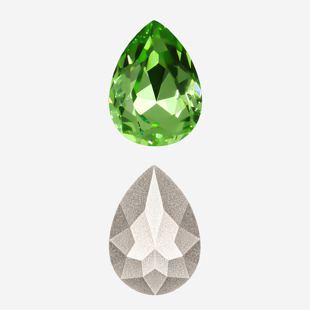Кристалл Капля (Drop), оттенок "Перидот"/"Peridot", 14*10мм