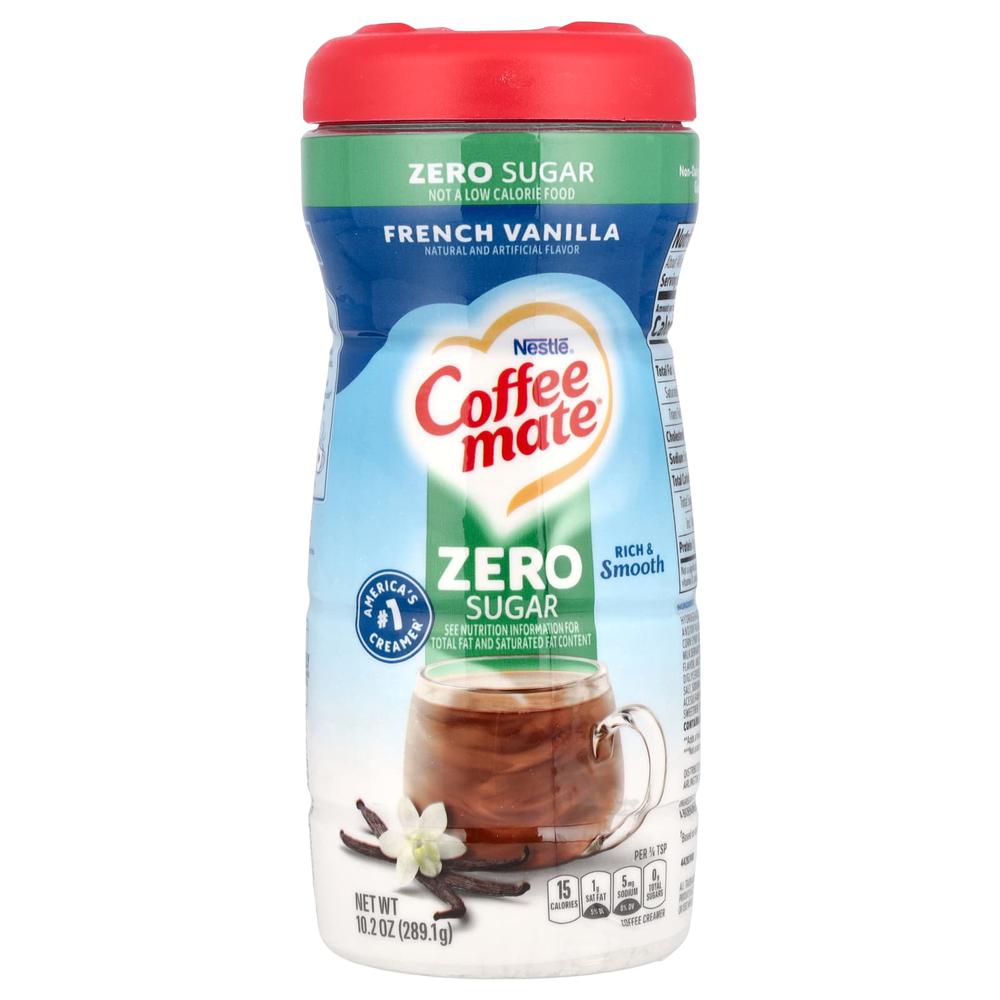 Coffee Mate, Кофейные сливки в порошке, без сахара, французская ваниль, 289,1 г (10,2 унции)