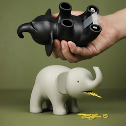 Диспенсер для скотча Qualy Elephant серый