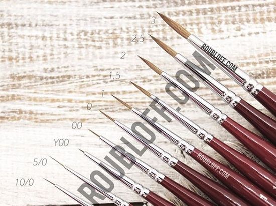 Кисть Рублёв DK13R №0 круглая для росписи