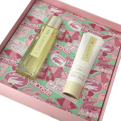 Lacoste Pour Femme w set(edp 50+b/l 100) — парфюмерный подарочный набор для женщин.