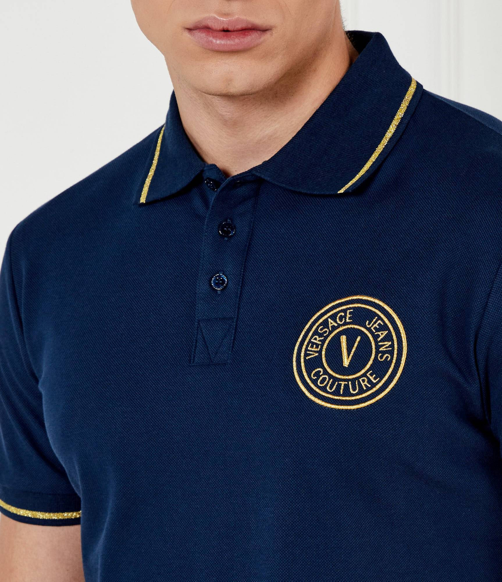 Поло Met Embro Versace Jeans Couture - темно-синий(78GAGT00CJ01T)