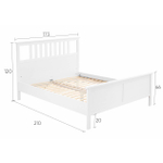 Двуспальная кровать, КЫМОР (HEMNES), 160х200 см, белый