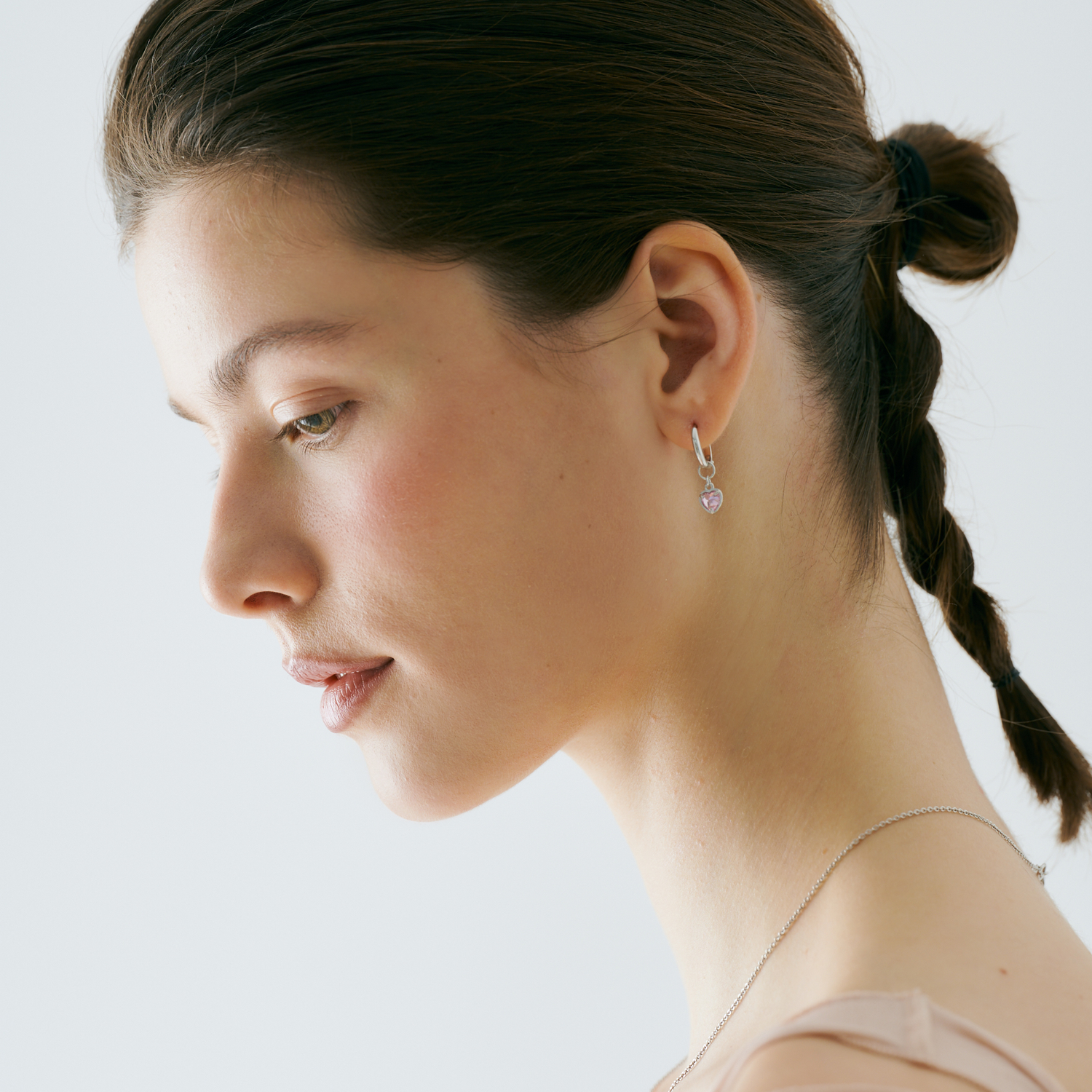 Серьги Trembling Heart Earrings - Pink