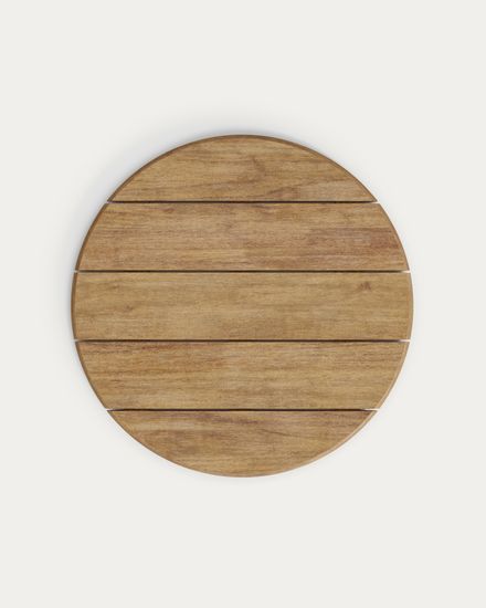 Уличный стол Esilda из акации и зеленой стали Ø80 см