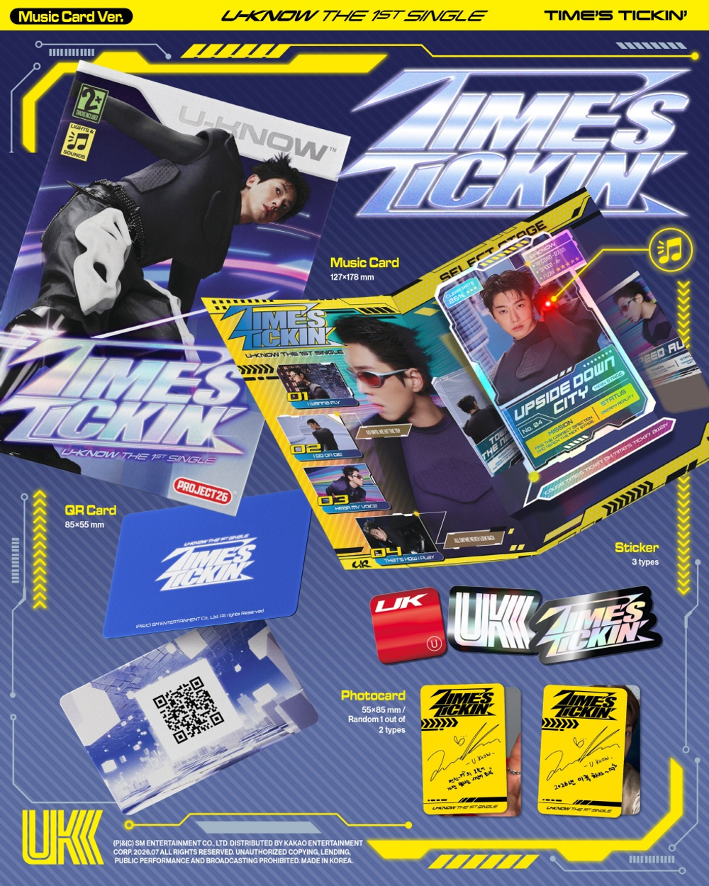 Альбом U-KNOW - TIME'S TICKIN' 1st Single Album MUSIC CARD Version