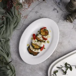 Блюдо овальное 25*18 см h2,3 см белое фарфор P.L. Proff Cuisine [6]