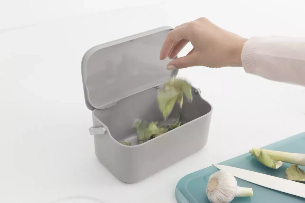 Brabantia - Контейнер для мусора Sort &amp; Go 1,8л, серый / артикул   230080  / GTIN 8710755230080