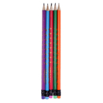 Карандаш ч/г "Triangle" трехгранный с ластиком, 4 цвета микс (Комплект 6шт.)