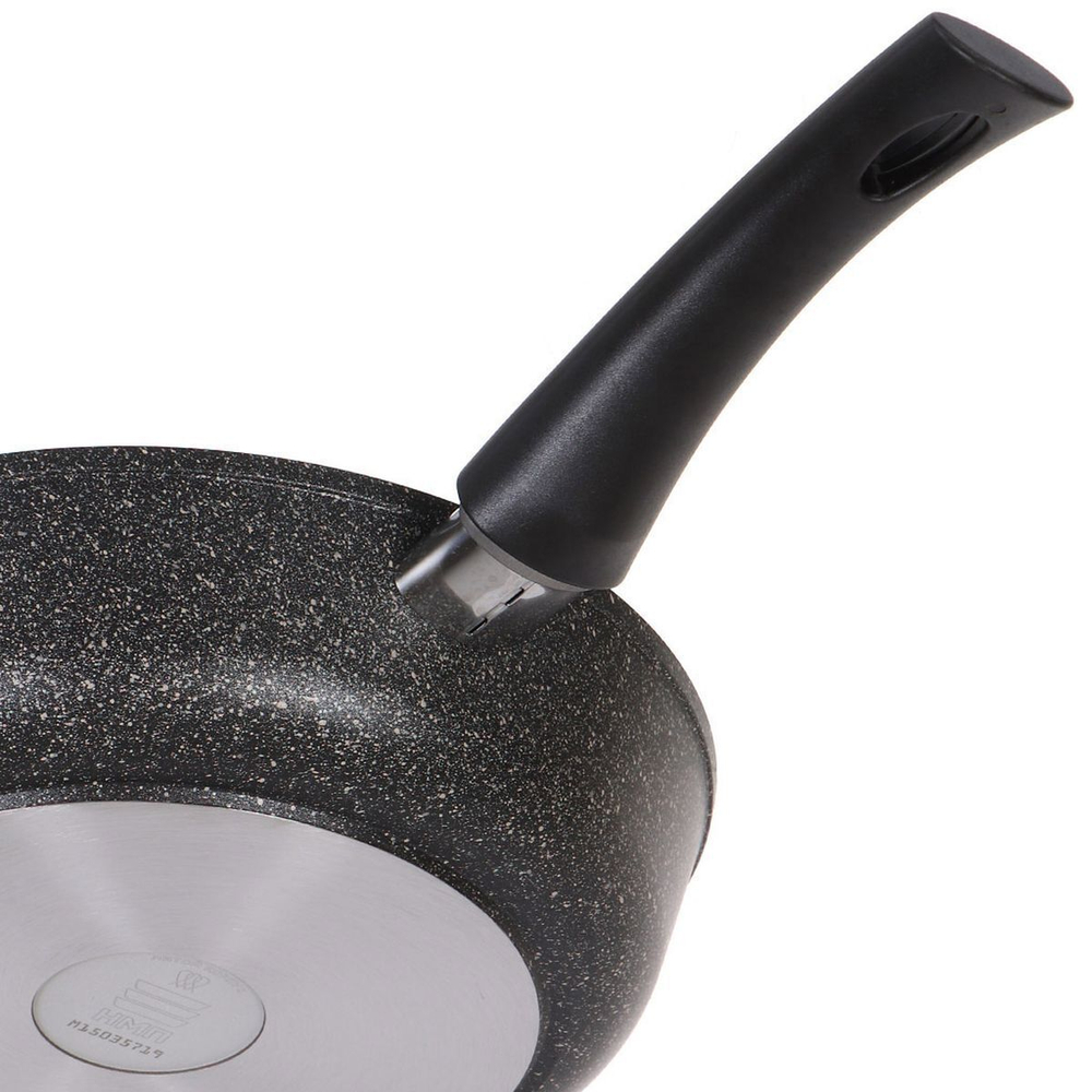 Сковорода алюминий, 24 см, антипригарное покрытие, Нева Металл Посуда, Гранит, L18024i, съемная ручка, индукция