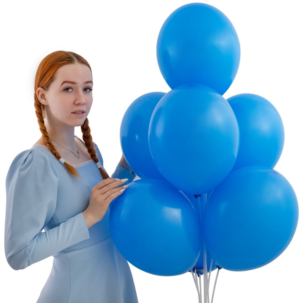 Синий воздушный шар, 36 см