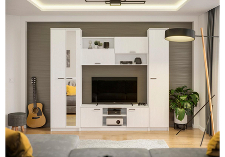 Готовая гостиная Woodville Бертелена белое дерево, белое дерево