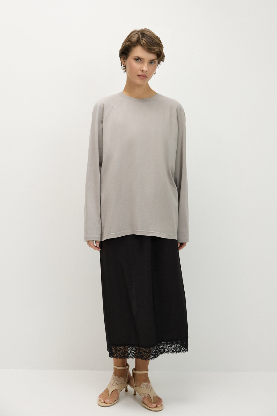 Подъюбник с кружевом